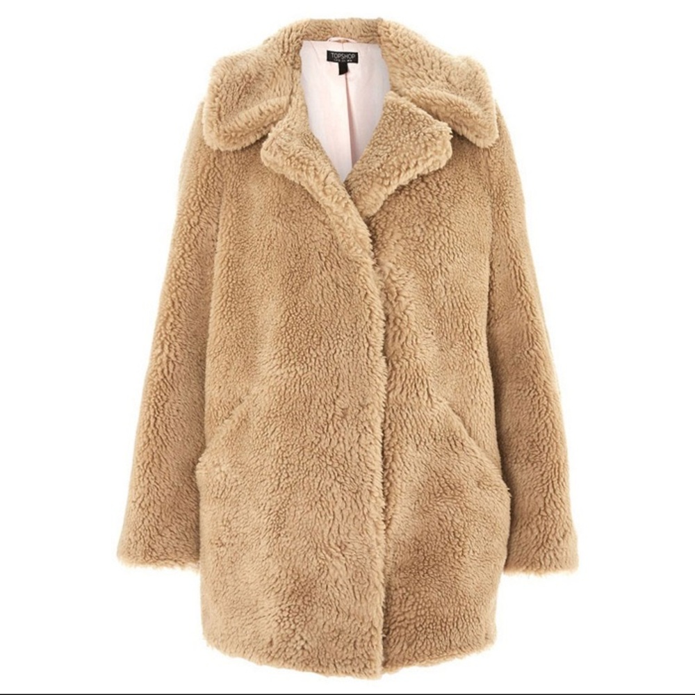 NWOT Topshop Lucy Teddy Coat